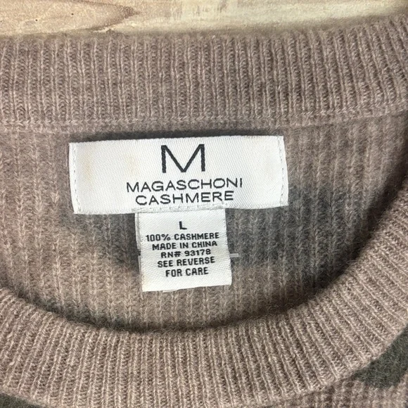 Magaschoni Cashmere Camouflage Pullover Crewneck Sweater Large - Picture 2 of 4